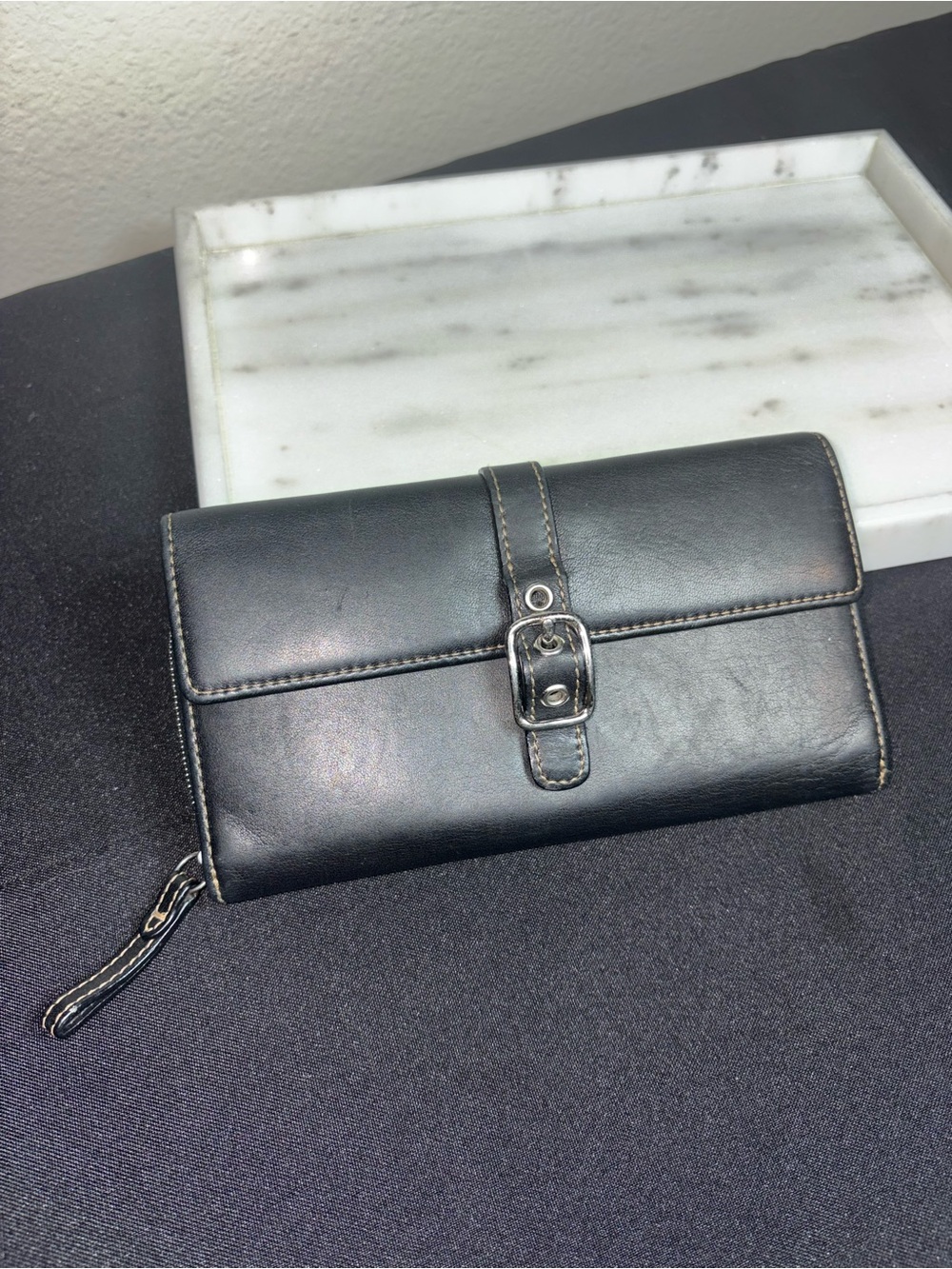 Coach Y2K Black SoHo Classic Black Leather Women's Wallet Clutch